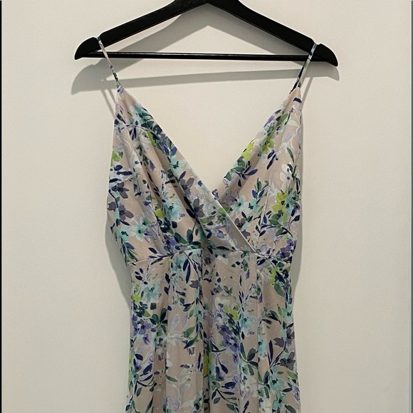 😁 floral dress with blue/green/white  flowers - Picture 1 of 4